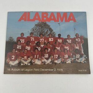 Alabama Crimson Tide vs Auburn Tigers Dec 2 1978 Iron Bowl Football Game Program